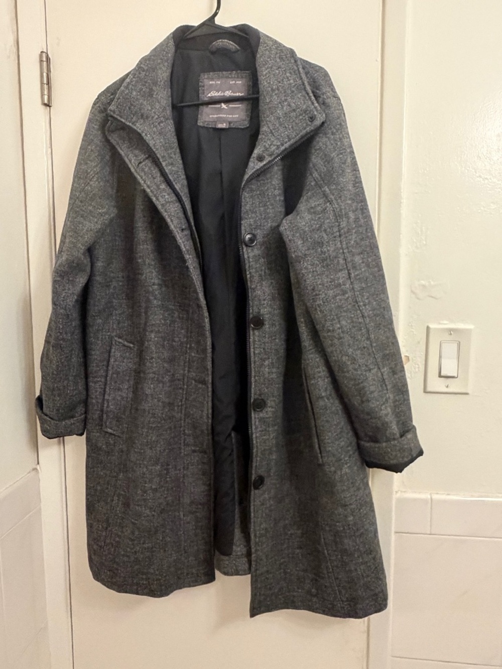 Eddie Bauer Grey Peacoat